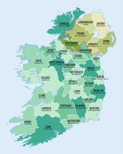 map of ireland