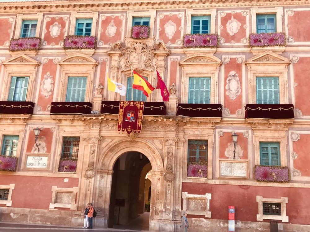 building in the cathedral square - Murcia City