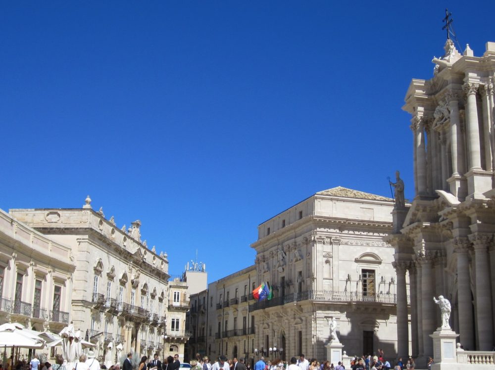 Piazza del Duomo Syracuse Sicily;