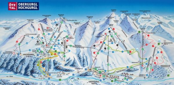 Skiing in Austria piste map